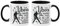 Super Lemon Tazza con segni zodiacali della Bilancia, bicolore nero all'interno e manico, tazza in ceramica da 325 ml con segni zodiacali astrologici