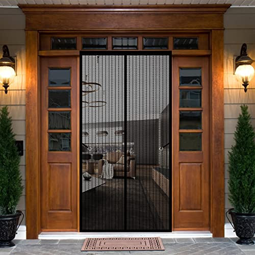 Fliegengitter Für Dachfenster 90 x 265 cm Insektenschutzgitter Kein Bohren Kinderleichte Montage Fenster-Fliegengitter Für Alle Fenster Bis, Schwarz