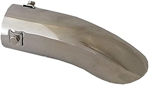 Einfach gebogene Edelstahl-Auspuffblende, 63 mm, einfach zu installieren, in Schrumpffolie verpackt Auto Schwanz Kehle Auto Auspuffrohr (Größe : 44-66 mm)