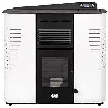 STUFE A PELLET ITALIA Marmolada 13 KW WiFi 5 Stelle - Stufa ad Aria Ventilata Efficienza 89% Scalda 130m² Autonomia 20H Programmabile 5 Velocità e Potenze Design Compatto Garanzia 24 Mesi Bianco