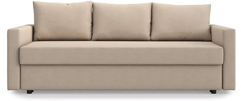 MASTERS OF COVERS Ersatzbezug für Sofabett, kompatibel mit IKEA Friheten Sofabett, Friheten Sofabettbezug, Friheten Sofabezug, individuelle Passform, 225 x 105 x 83 cm (Helles Khaki)