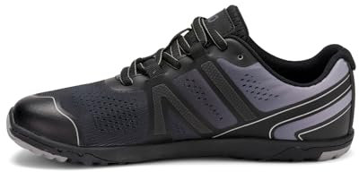 Xero Shoes Damen HFS II Laufschuhe - Barfußschuhe mit breiter Zehenbox, Nullabsatz Laufschuhe für Damen - Schwarz/Frostgrau, Größe 42 EU