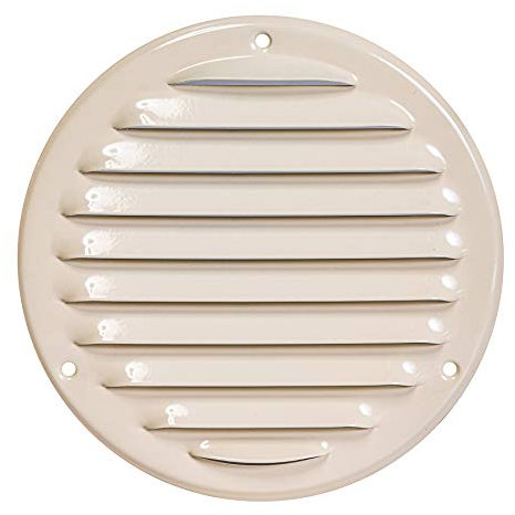 Ø 125mm Grille de Ventilation avec Moustiquaire - Grilles d'aération en Métal - Acier, Beige