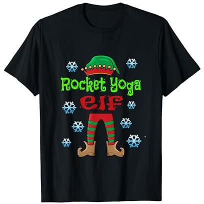 Rocket Yoga Instructor Rocket Yoga Elf Weihnachtskostüm T-Shirt