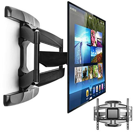 TV Standfuss TV-Wandhalterung, neigbar, schwenkbar, ca. 37–65/42–70 Zoll, Halterung für Flachbildschirme, universell für VESA 200 x 100–400 x 400 (Größe: 37–65 Zoll)