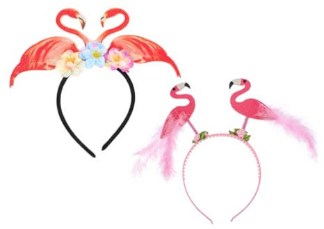 MAGICLULU 2stücke Flamingo Stirnband Aus Filz Und Kunststoff Bopper Stirnbänder Für Damen Party Kopfschmuck Für Sommerfest Und Luau Mottoparty Wiederverwendbar