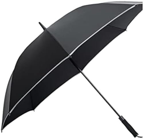 Starker Golfschirm, großer Golfschirm, Winddicht, wasserdicht, robust, automatischer Regenschirm, klassischer Stockschirm für Regen und Sonne, Golfschirm 68 Zoll, Schwarz