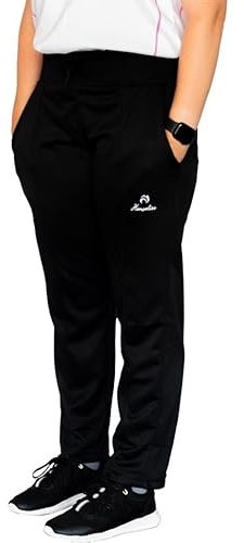 Henselite Highwaist Band Lawn Bowls Trousers for Women-Color Black-Waist 10, 31 inch Leg Length