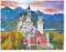 SHEGZHUC 50x40cm Diamond Painting Schloss Neuschwanstein Diamond Painting Landschaft Craft Buddy Schloss Neuschwanstein Palast Stickerei Kreuzstich Diamant Malerei Kunst Bilder Geschenk Wanddekoration