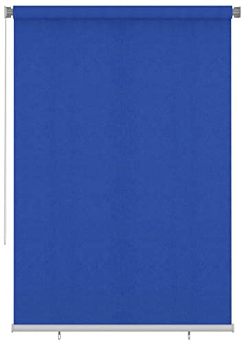 CIADAZ Außenrollo, Sonnenschutz Balkon, Senkrechtmarkise Außen, Sonnensegel Aufrollbar, Windschutz Balkon, Balkon Sichtschutz, Sonnenschutz Vorhang Terrasse, 160x230 cm Blau HDPE