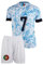 Amdrabola Portugal #7 Kinder Trikot für Kinder,2024 Fußball-Trainingstrikots für Jungen,mit Shorts (Weiß,140)