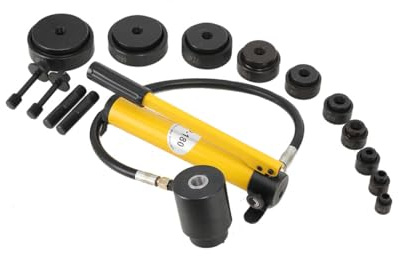Lfhelper 15T Hydraulisch Blechlocher Lochstanze, 10 Stanzformen 16-101mm Zylinder Hydraulikpumpe Locheisen Stahl Lochwerkzeug Maschinen Hydrauliczne Werkzeuge Set Im Koffer