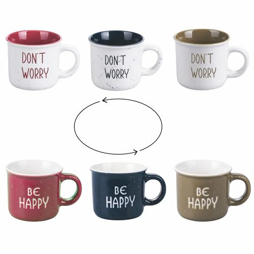 Villa d'Este Home Tivoli Set 6 tazzine caffè 90 ml in porcellana, Be Posivite