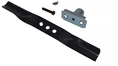 perfektGarten Lama da 53 cm + supporto lama + cuneo + vite compatibile con tosaerba Scheppach