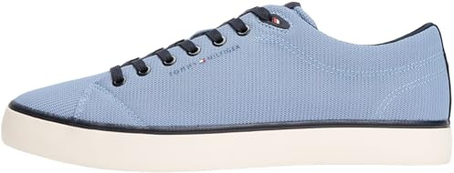 Tommy Hilfiger Sneaker con Suela Vulcanizada Hombre Mesh Low Top, Azul (Brisk Blue), 45