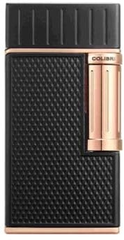 Colibri Julius II Feuerzeug 2er-Softflamme - schwarz/Rosegold, unbefüllt