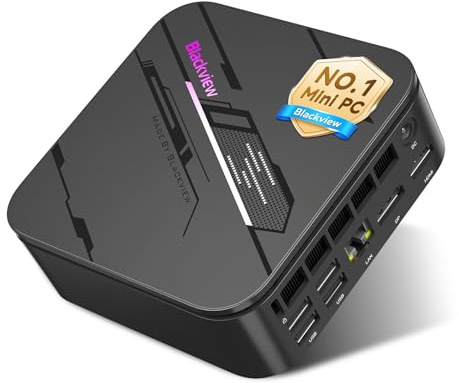 Blackview MP100 Pro Mini PC Intel i5-12450H(Beats 7430U), 16GB RAM DDR Espandibile e 512GB SSD Win 11 Pro, Desktop PC Triplo Schermo 8K/4K a 144Hz, Garanzia 3 Anni, 6 x USB 3.2 Per Casa, Ufficio