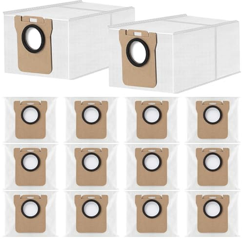 HoHumoca 14 Sacs à poussière pour Xiaomi X20+ /X10+ /X20 Max /X20 Pro, pour Dreame D10 Plus/L10s Plus/ L10s Ultra /L10s Pro Ultra /L10s Pro Gen 2 /X40 Ultra /X50 Ultra, 3.2L Grande Capacité