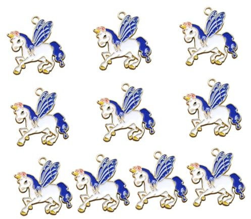 SMASOLO 10stücke Teiliges Bunte Einhorn Anhänger Aus Legierung Diy Schmuck Zubehör Für Ketten Armbänder Schlüsselanhänger Und Mehr Für Kreative Projekte Und Persönliche