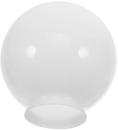 Hemobllo pantalla de vidrio pantallas de cristal del ventilador de techo pantallas de lámpara de vidrio de reemplazo globo de cristal redondo sombra de vidrio de repuesto blanco