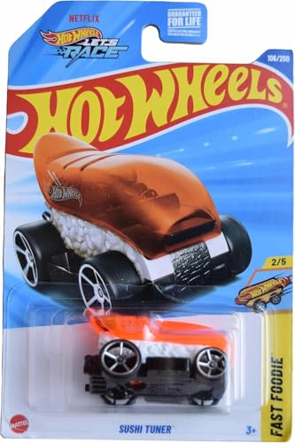 Hot Wheels Sushi Tuner, Fast Foodie 2/5 [Orange/White] 106/250