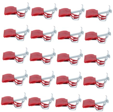 DOITOOL 20 pièces Clip de Fixation Évier Cuisine Acier Manganèse et Plastique Clips Réglables pour Montage et Stabilisation de Bac à Laver Accessoires de Fixation Robustes pour Évier Sans