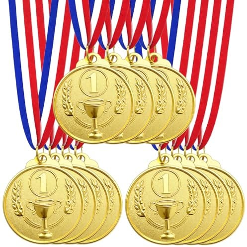 Jerhyun 12 Stück Medaillen, Medaillen Auszeichnung für Alle Arten von Sportveranstaltungen, Buchstabierwettbewerbe