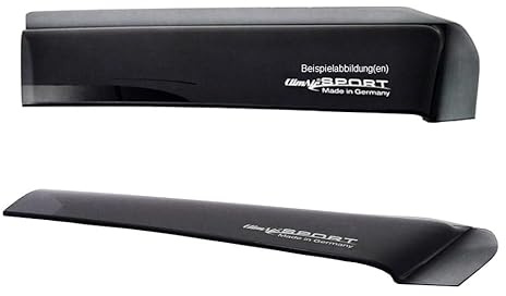 ClimAir Windabweiser vorne (mit ABE) 03-3326D, Farbausführung: schwarz - Kompatibel für Opel Astra H Caravan 5-türer Baujahr: 2004-2009, Set mit Parkscheibe