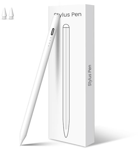 Styluslink Stift für iPad (2018-2026) mit Schnellladeleistung, Weiß | Hochpräziser Stylus Pen mit Palm Rejection & Neigungssensitivität, für iPad 6.-11./Mini 5.-7./Pro 13,11,12.9/Air 3.-7.