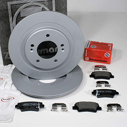 Autoparts-Online Set 60014813 Zimmermann Bremsscheiben 16 Zoll Coat Z Bremsen Bremsbeläge für hinten die Hinterachse
