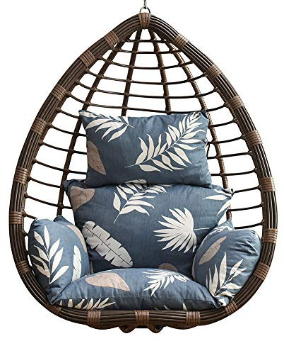 DAIHAN Sitzkissen Hängesessel Zum Aufhängen, Indoor Und Outdoor, Weichem Kissen Polster Mit Kopfstütze, Hängekorb Hängestuhl Hängestuhl Sitzauflage,5,66x45cm