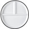 UPKOCH Ceramics Divided Dinner Plate 3 Compartment Dessert Salad Plate Portion Control Plates for Adults and Kids 20cm White