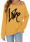 florynova Women's Off Shoulder Tunics Tee Shirt Long Sleeves Pullover Sweatshirt Loose Fit Casual Blouse(Yellow, M)