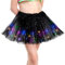 Kefiyis Tüllrock Kinder Mädchen Tütü LED Lichterkette Tutu für Ballett Halloween Karneval Party Tanzen Fancy Dress Schwarz