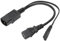 IEC320 C14 Bis C13 C7 Netzkabel, Y-förmiges 1 in 2 Out IEC320 Netzkabel für Barcode-Maschinenprojektor