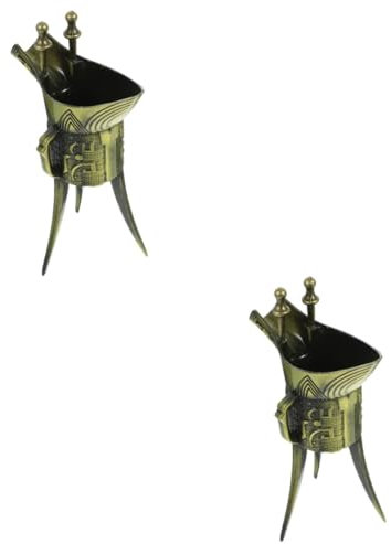 ibasenice 2 Pz Tazza Di Rame Antico Bicchieri Da Vino Reali Tazza Di Vino Retrò Calice Da Vino Bicchiere Da Vino D'epoca Boccale Di Vino Antico Tazza Da Bere Retrò Ufficio Lega Fontanella