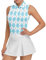 Soneven Golf Poloshirt Damen Ärmellos Leichte Golf Polo Top mit Polokragen Sport Shirts für Damen Atmungsaktiv Tennis Shirt Polohemd Sommershirts Blau XS