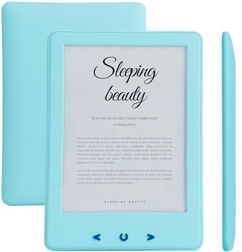 Silvergear® Ebook Reader con Retroilluminazione | Touchscreen E-Ink da 6 Pollici | Memoria da 4 GB per 3000+ E-Books | Antiriflesso e Leggero | Blu