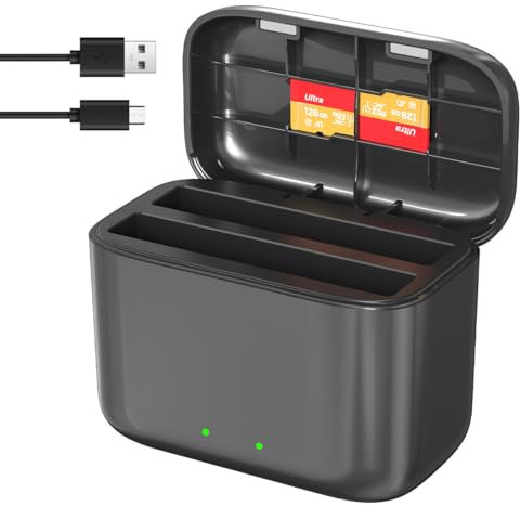 Prodrocam Battery Charger for Insta360 X4 Action Camera Dual Ports Quick Charging Hub, Supports 2 Batteries (Chargers)