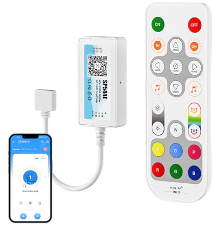 SEZO SP544E RGBW WiFi LED Controller 2.4GHz RF LED Fernbedienung DC5V-24V PWM Bluetooth Kontrolle für fcob cob LED Streifen Kompatibel mit Alexa Google Home Steuerung
