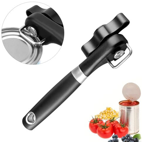 ELUBLU Dosenöffner,DosenöFfner Manuell,DosenfrüChte DosenöFfner,Edelstahl GlasöFfner SchraubdeckelöFfner,Glattem Rand DosenöFfner Ohne Scharfe Kanten,Rutschfest Griff GlasöFfner FüR Familie
