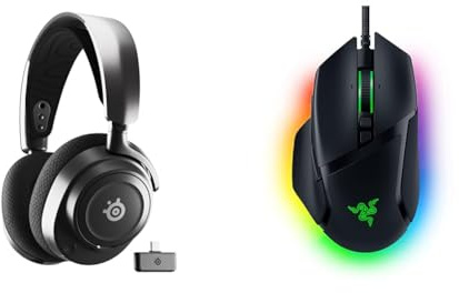 SteelSeries Arctis Nova 7 Wireless Multi-Plattform Gaming-Headset & Razer Basilisk V3 - Kabelgebundene, anpassbare Gaming Maus