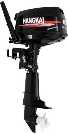 MINRS Aussenborder Benzinmotor 6,5 Ps 4-Takt 123cc Fischerboot Motor Profi Außenbordmotor, Wasser-Kühlung, Kreuzfahrt mit Mehreren Gängen, Manueller Start für Schlauchboote Fischerboote