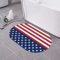 FLYIFE Badematte mit amerikanischer Flagge, Sterne, Streifen, bedruckt, 60 x 40 cm, rutschfest, Kieselgur, Badezimmerteppich, saugfähige Fußmatte, Fußmatte