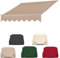 Einziehbare Klemmmarkise Ersatz-Sonnenschutz Dach für Markisen, strapazierfähiges wasserdichtes Gewebe, Mehrzweck-Markisenschutz, Beige, 3 m