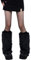 Fur Leg Warmers,Fluffy Leg Warmers Faux Fur Black Leg Warmers for Women,Furry Leg Warmers 80s Ladies Fur Long Boot Cuffs Cover for Winter Warm Wear y2k Halloween Christmas Costume (Black)