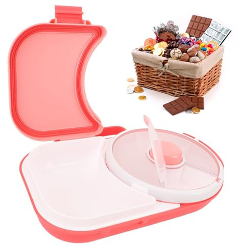 Snack-Aufbewahrungsbox mit Deckel und Griff, transparent, drehbar, Babynahrung Organizer
