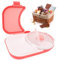 Snack-Aufbewahrungsbox mit Deckel und Griff, transparent, drehbar, Babynahrung Organizer