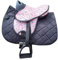 Brama West Kinder Shetty Sattel Set „My Little Pony“ | Sattel für Shetty Pony Holzpferd | mit Satteldecke, Sattelgurt, Steigbügel & Steigbügelriemen | Decke Schwarz/Sattel Flower