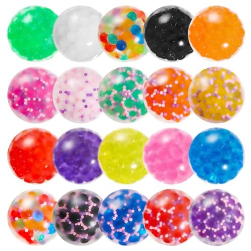 HOUT 20 Stück Mitgebsel Kindergeburtstag Squishy Stressball - Anti Stress Bälle Gastgeschenke - Antistressbälle für Kinder Erwachsene - Kleine Geschenke für Kinder
